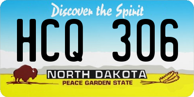 ND license plate HCQ306
