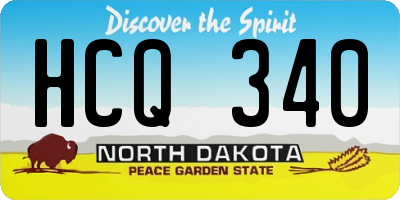 ND license plate HCQ340