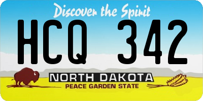 ND license plate HCQ342