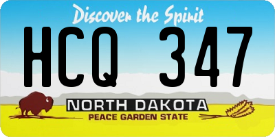 ND license plate HCQ347
