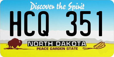 ND license plate HCQ351