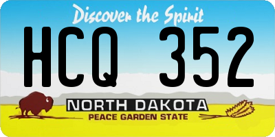 ND license plate HCQ352