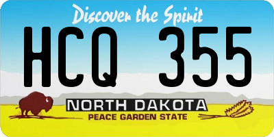 ND license plate HCQ355