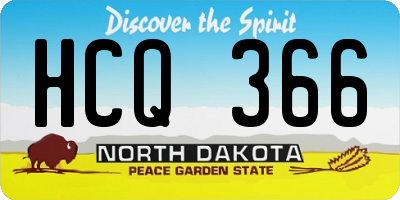 ND license plate HCQ366