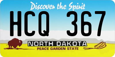 ND license plate HCQ367