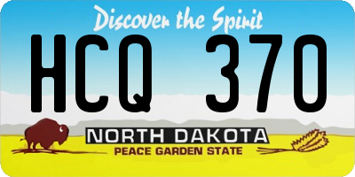 ND license plate HCQ370