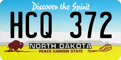 ND license plate HCQ372