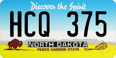 ND license plate HCQ375