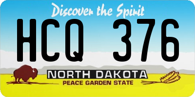 ND license plate HCQ376