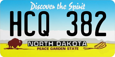ND license plate HCQ382