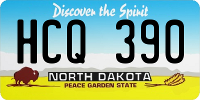 ND license plate HCQ390