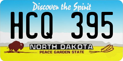 ND license plate HCQ395