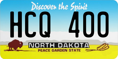 ND license plate HCQ400