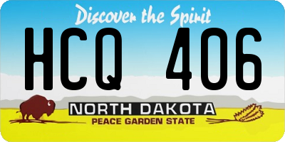 ND license plate HCQ406