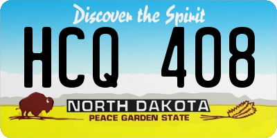 ND license plate HCQ408