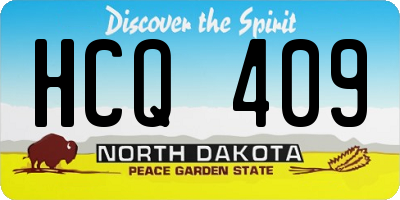 ND license plate HCQ409