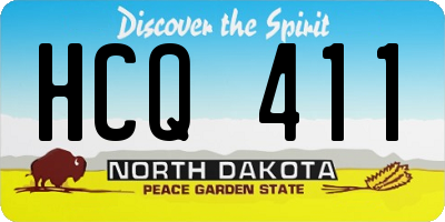 ND license plate HCQ411