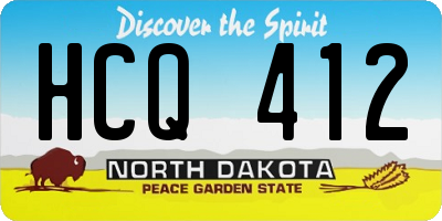 ND license plate HCQ412