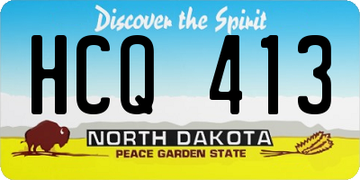 ND license plate HCQ413