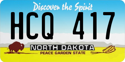 ND license plate HCQ417