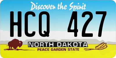 ND license plate HCQ427