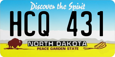 ND license plate HCQ431