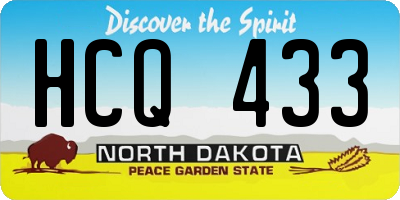 ND license plate HCQ433
