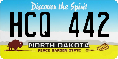 ND license plate HCQ442