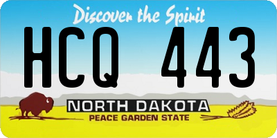 ND license plate HCQ443