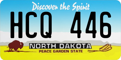ND license plate HCQ446