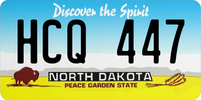 ND license plate HCQ447