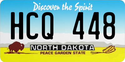 ND license plate HCQ448