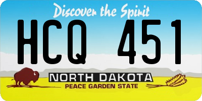 ND license plate HCQ451