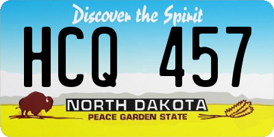 ND license plate HCQ457