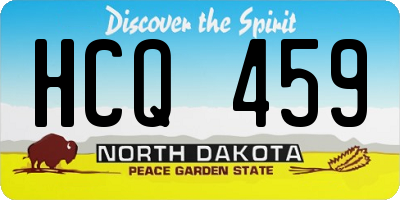 ND license plate HCQ459