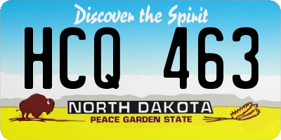 ND license plate HCQ463