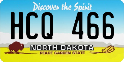 ND license plate HCQ466