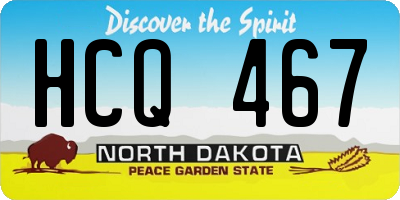 ND license plate HCQ467