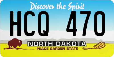 ND license plate HCQ470