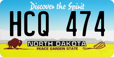 ND license plate HCQ474