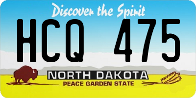 ND license plate HCQ475