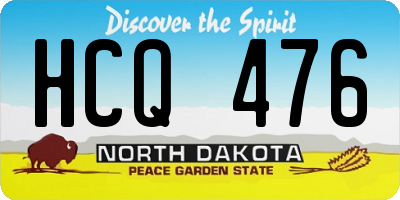 ND license plate HCQ476