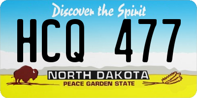 ND license plate HCQ477