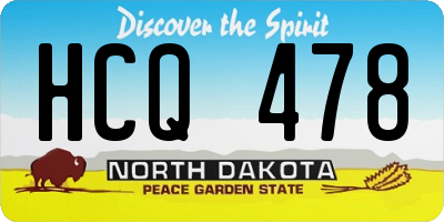 ND license plate HCQ478