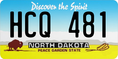 ND license plate HCQ481