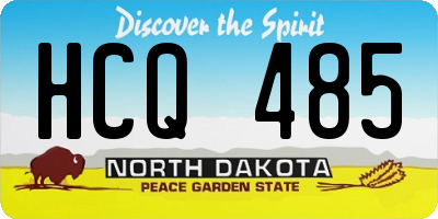 ND license plate HCQ485