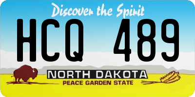 ND license plate HCQ489