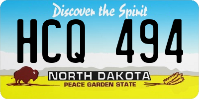ND license plate HCQ494