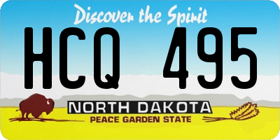 ND license plate HCQ495