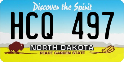 ND license plate HCQ497